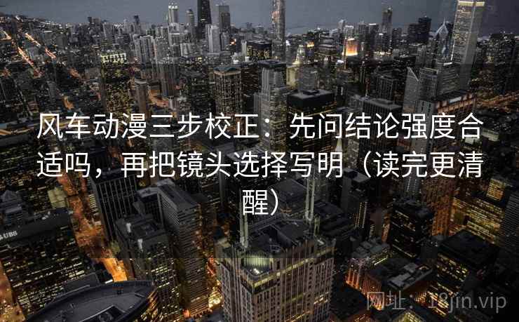 风车动漫三步校正：先问结论强度合适吗，再把镜头选择写明（读完更清醒）